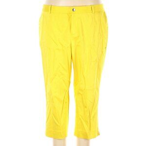 Ralph Lauren Womens Yellow Cropped Cotton Chino Capri